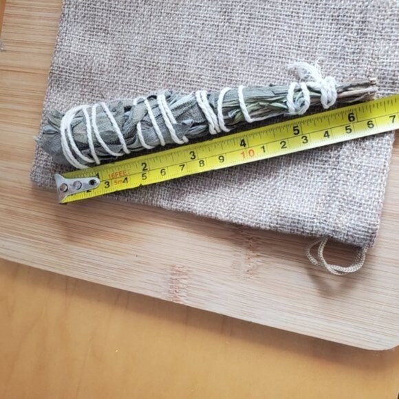 100٪ Organic White Sage + Raw Brazilian Green Quartz Mineral Stonw - Picture 2 of 5